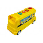 Interaktívny autobus Hola s písmenami a číslami po anglicky - žltý